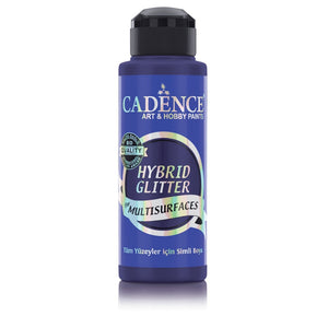 Cadence Hybrid Glitter Paint 120ml Midnight Blue and Gold Glitter