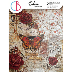 Ciao Bella Cabinet of Curiosities Deluxe Pearl A4 Paper pack (5 assorted sheets)