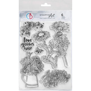 Ciao Bella Clear Stamp set 6"x8" Flowers Fairy (6 pcs)