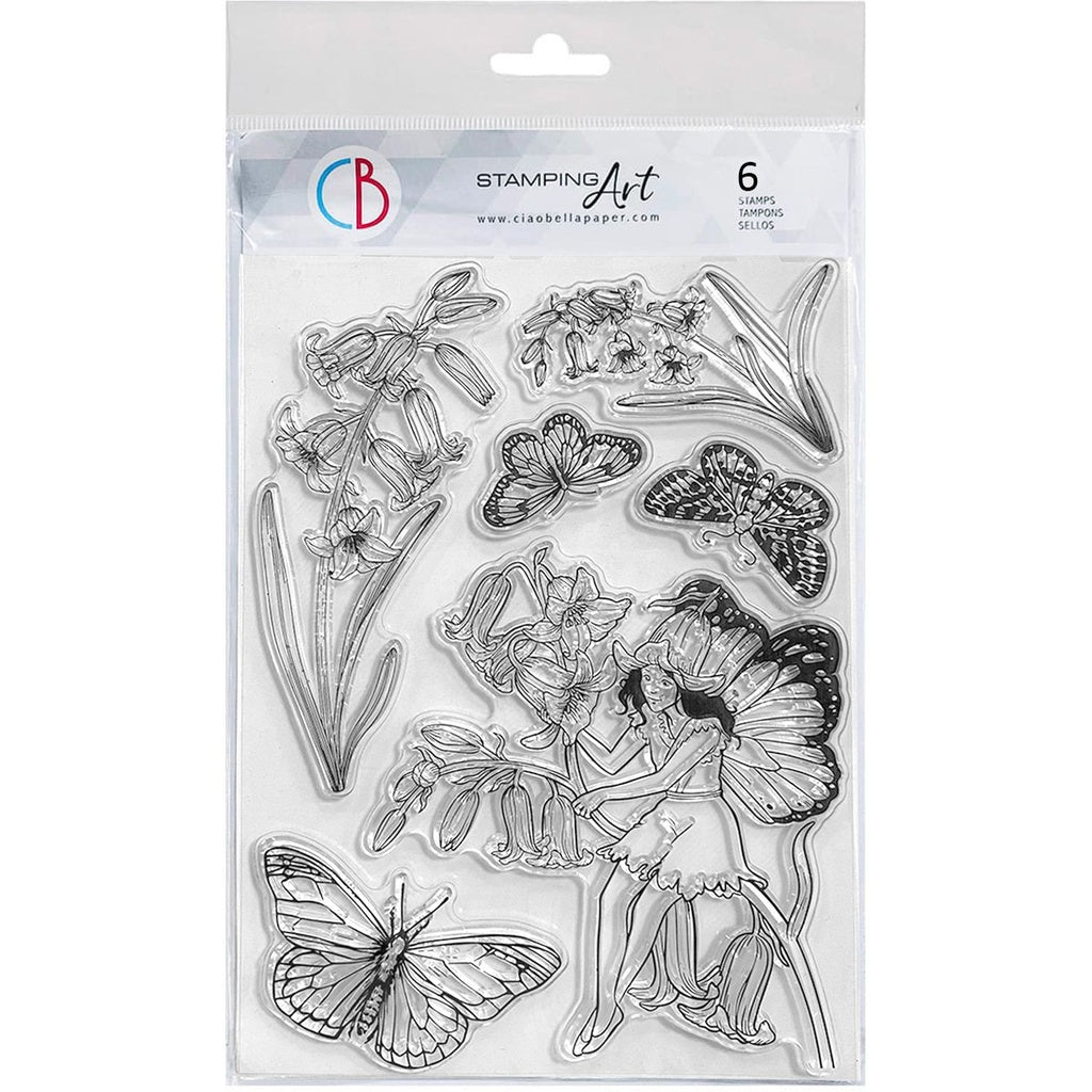 Ciao Bella Clear Stamp set 6"x8" Fairy of Happiness (6 pcs)