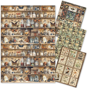 Ciao Bella Cabinet of Curiosities Rice Paper A4 Mixed 4 pack