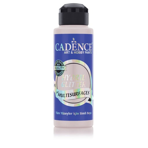 Cadence Hybrid Glitter Paint 120ml Antique White and Silver Glitter