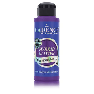 Cadence Hybrid Glitter Paint 120ml Fuchsia and Silver Glitter