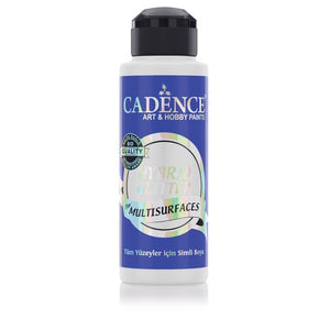 Cadence Hybrid Glitter Paint 120ml White and Silver Glitter