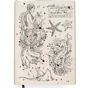 Ciao Bella Clear Stamp set 6"x8" Mermaid (6 pcs)