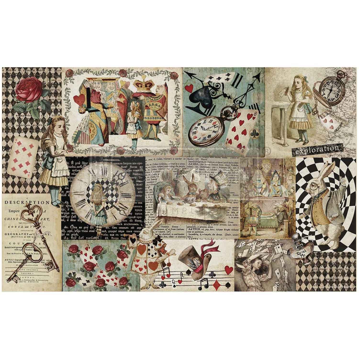 *New* Redesign with Prima Decoupage Tissue Paper 19" x30" Curious Journey