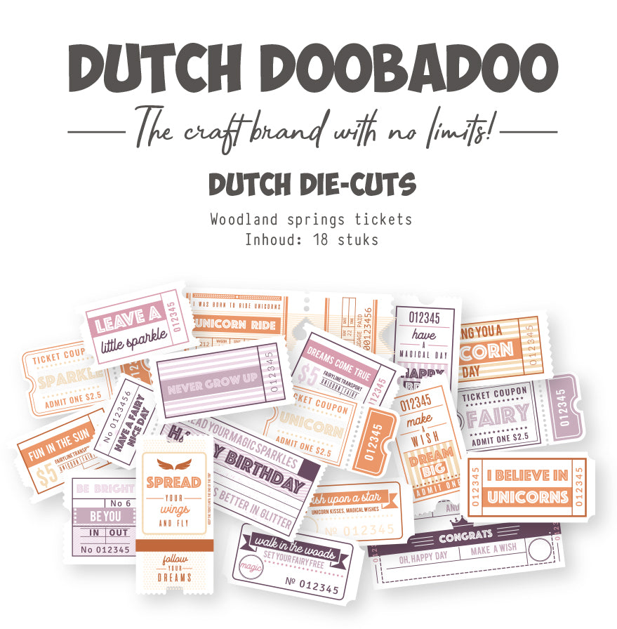 DUTCH DOOBADOO - Woodland Spring Diecut Tickets