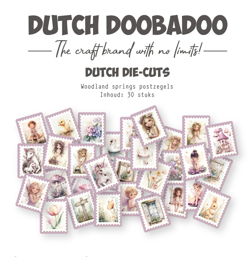 DUTCH DOOBADOO - Woodland Spring Postage Stamps Diecuts