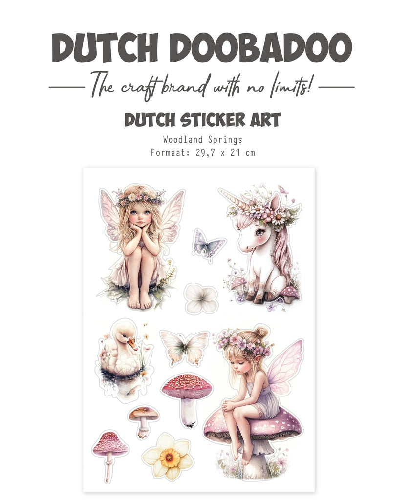 DUTCH DOOBADOO - Woodland Springs A4 Transparent Sticker Set