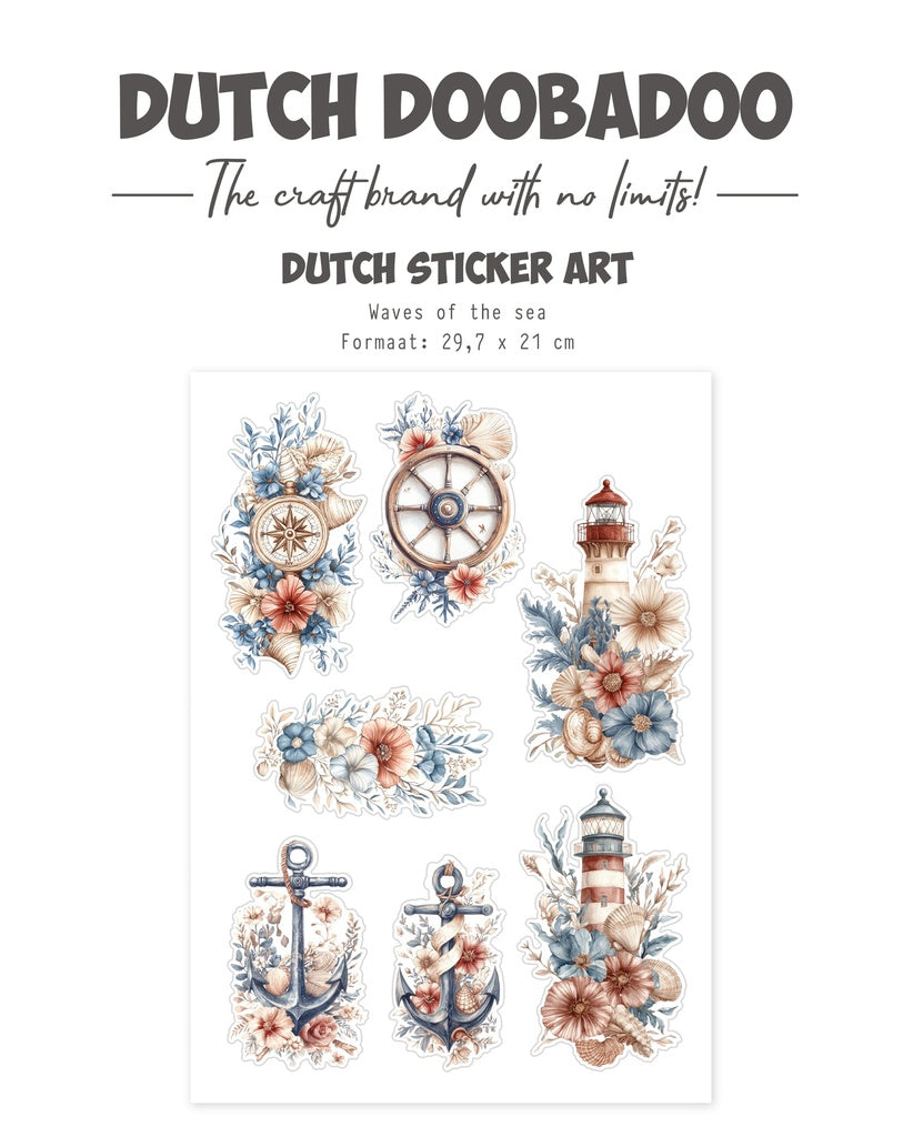 DUTCH DOOBADOO - Waves of the Sea A4 Transparent Sticker Set
