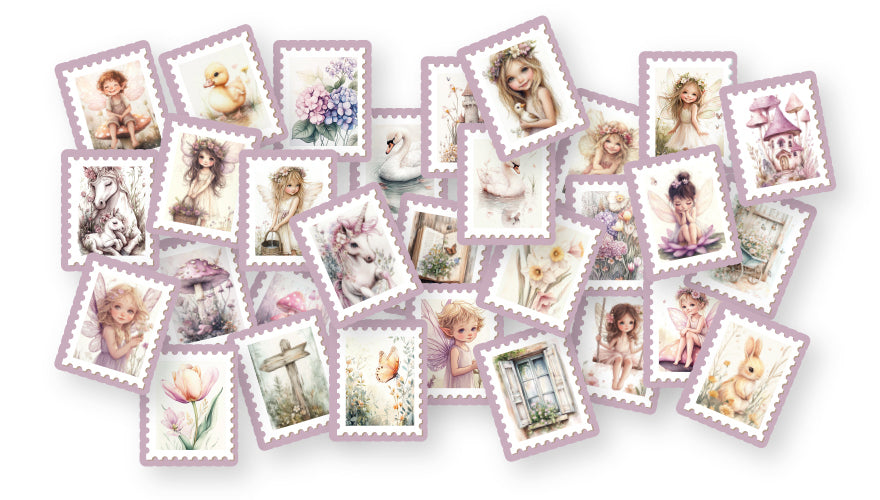 DUTCH DOOBADOO - Woodland Spring Postage Stamps Diecuts