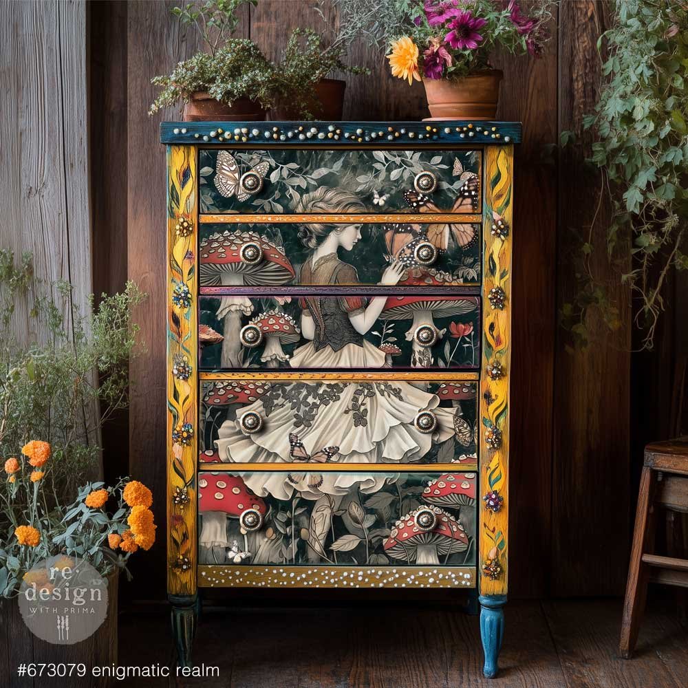 *New* Redesign with Prima Decoupage A1 Fiber Paper Enigmatic Realm