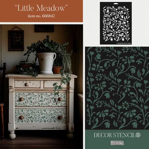 Redesign with Prima Decor Stencil Little Meadow