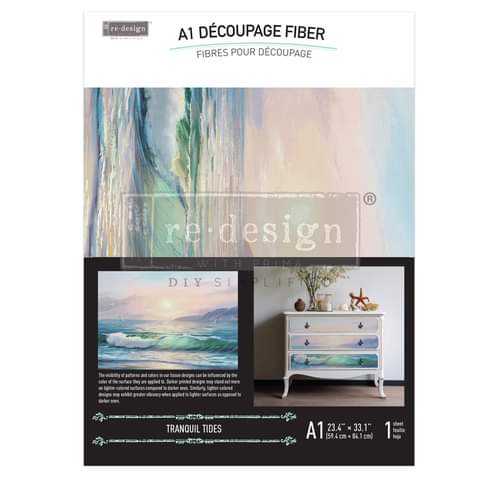 *New* Redesign with Prima Decoupage A1 Fiber Paper Tranquil Tides