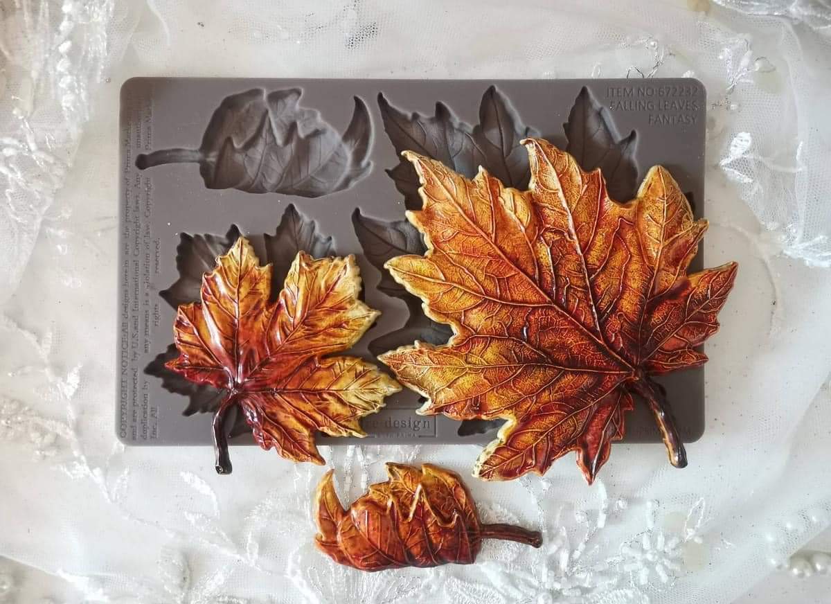 *New* Redesign with Prima mould Falling leaves fantasy Limited Edition