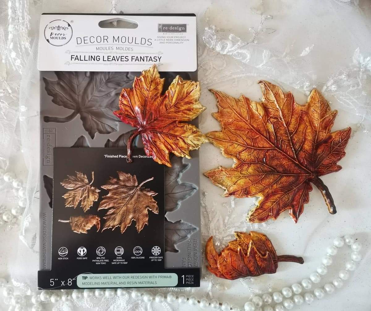 *New* Redesign with Prima mould Falling leaves fantasy Limited Edition