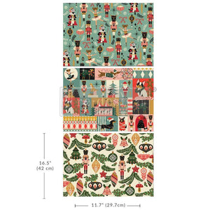 *New* Redesign with Prima NUTCRACKER HAPPINESS A3 DECOUPAGE DECOR TISSUE- 3 SHEETS, 11.7”X16.5”