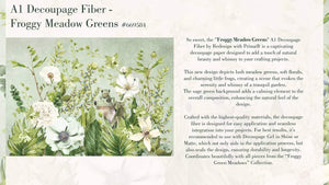 *New* Redesign with Prima Decoupage A1 Fiber Paper Froggy Meadow Greens Limited Edition