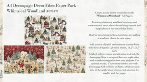 *New* Redesign with Prima WHIMSICAL WOODLAND A3 DECOUPAGE DECOR TISSUE- 3 SHEETS, 11.7”X16.5”