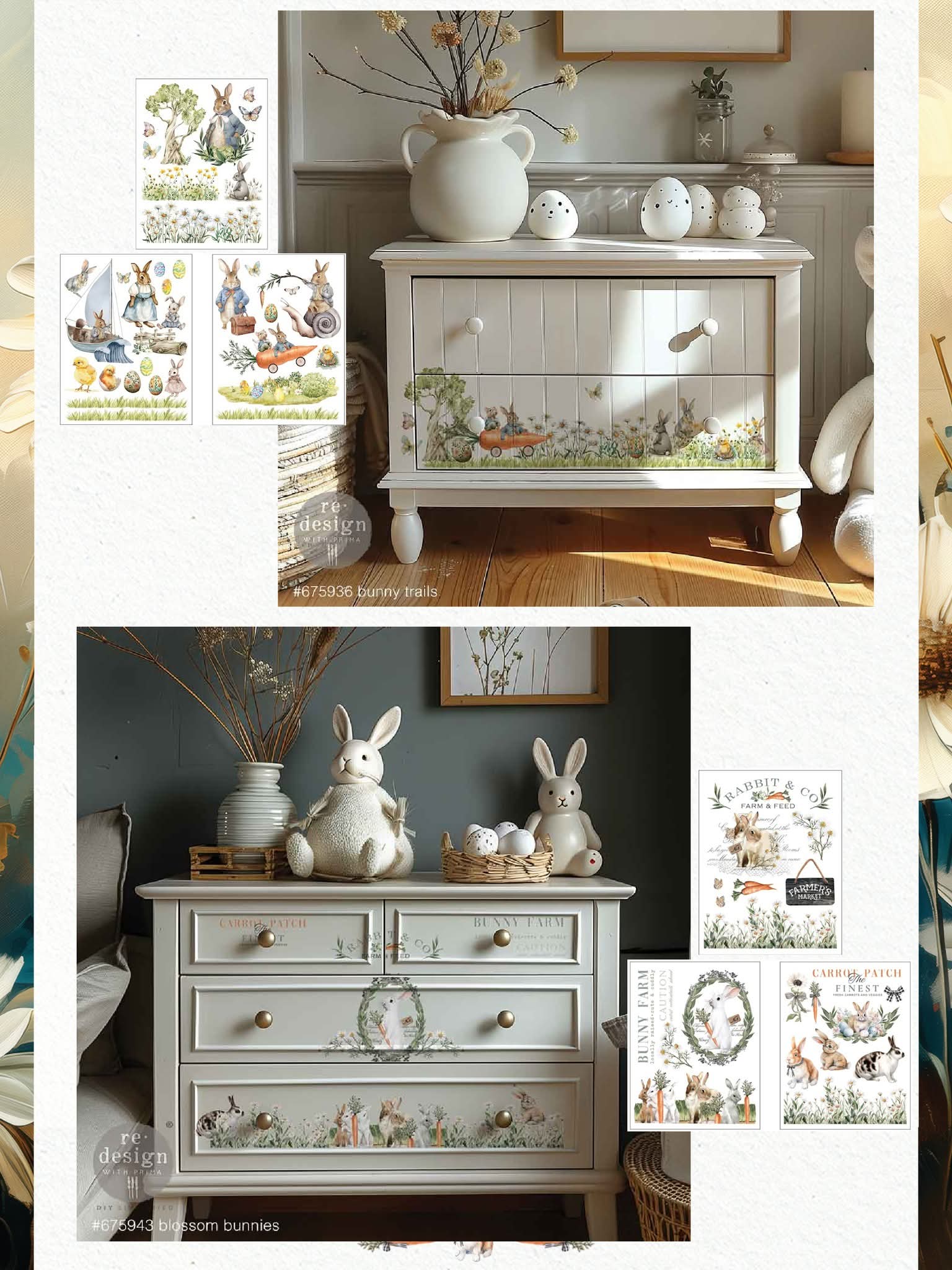 * New* Redesign with Prima Middy Transfer Limited Edition Blossom Bunnies