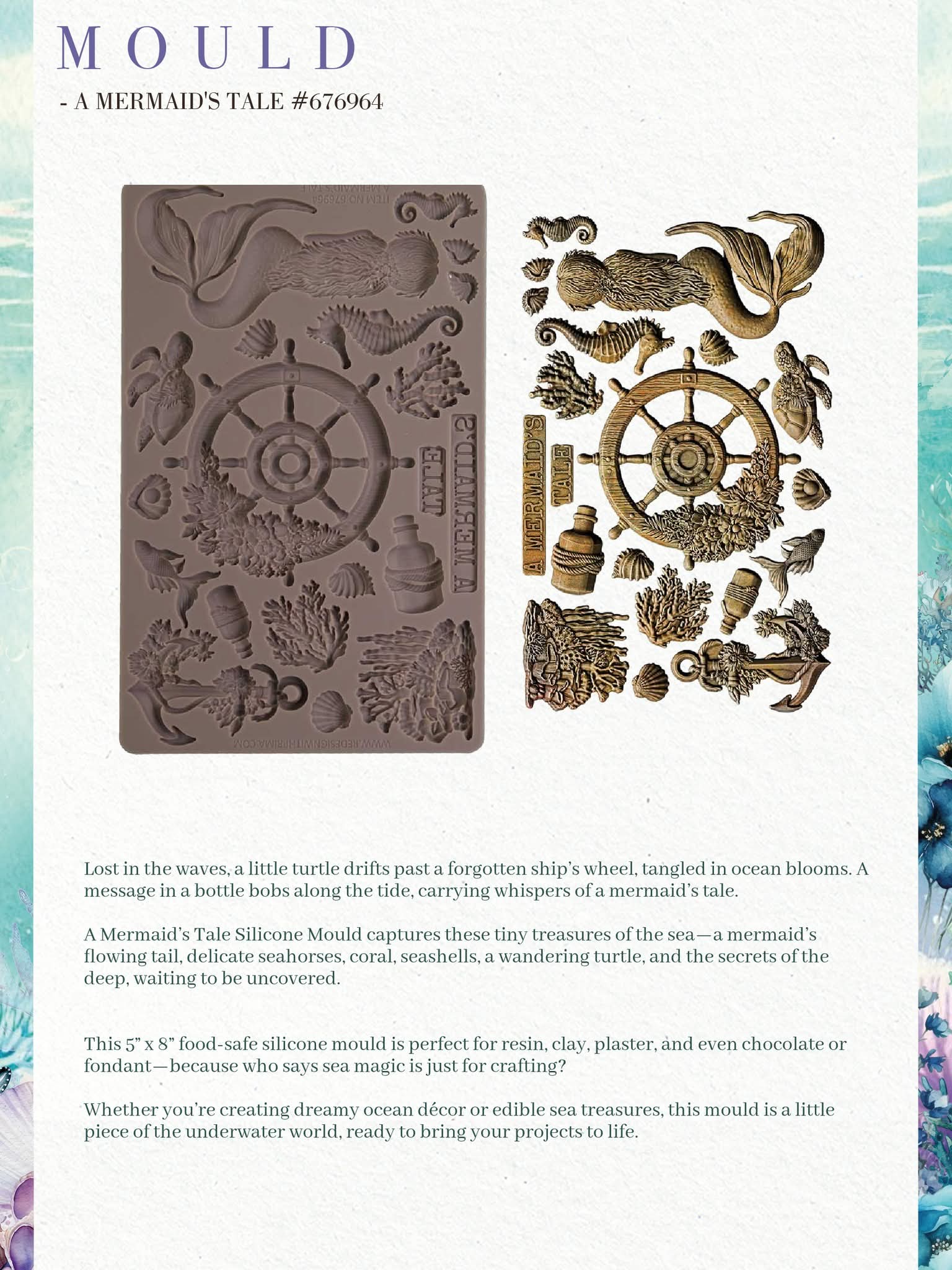 A Mermaids Tale 5"x8" Mould