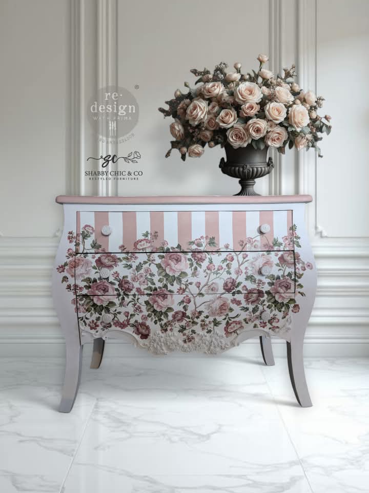 *New* Redesign with Prima Decor New Flat packed transfer Kacha Blushing Blooms Symphony