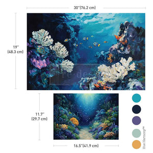 *New* Exclusive Redesign with Prima Decoupage  Fiber Paper Pack Duo Limited Edition The Living Reef