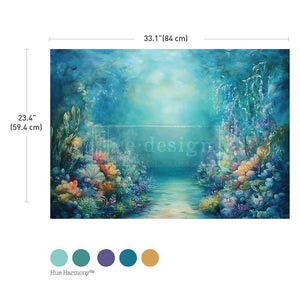 *New* Exclusive Redesign with Prima Decoupage A1 Fiber Paper Limited Edition Beneath the Blue