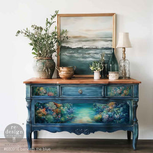 *New* Exclusive Redesign with Prima Decoupage A1 Fiber Paper Limited Edition Beneath the Blue