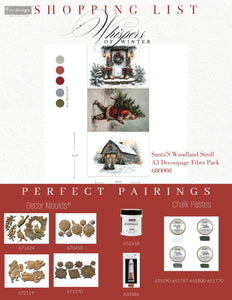 *New* Redesign with Prima Santas Woodland Stroll A3 DECOUPAGE DECOR TISSUE- 3 SHEETS, 11.7”X16.5”