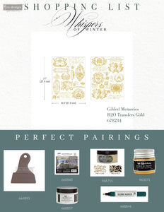New Redesign with Prima H20 Transfer Gilded Memories