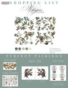 *New* Redesign with Prima Decor New Flat packed transfer Limited edition Aviary Elegance
