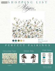 *New* Redesign with Prima Decor New Flat packed transfer Limited edition Blue Vine