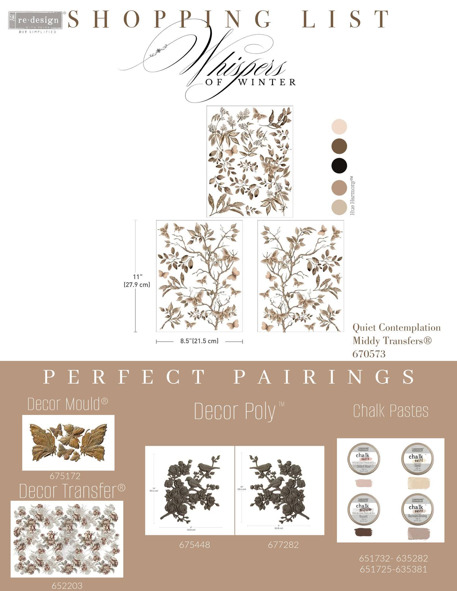 * New* Redesign with Prima Middy Transfer Limited Edition Quiet Contemplation