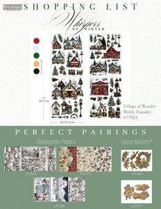 * New* Redesign with Prima Middy Transfer Limited Edition Village of Wonder * With free bonus sheet 4 instead of 3 back in stock