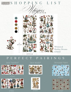 * New* Redesign with Prima Middy Transfer Limited Edition Whimsical Holiday Dream * With free bonus sheet 4 instead of 3