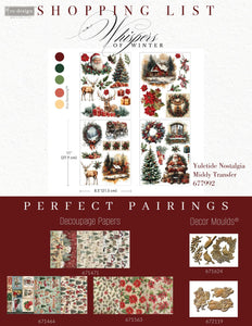 * New* Redesign with Prima Middy Transfer Limited Edition Yuletide Nostalgia * With free bonus sheet 4 instead of 3 back in stock
