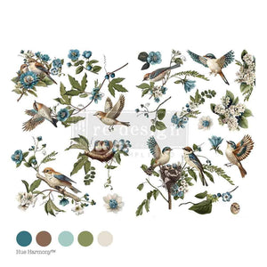 *New* Redesign with Prima Decor New Flat packed transfer Limited edition Aviary Elegance