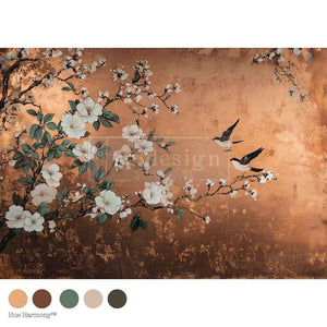 *New*Redesign with Prima Decoupage A1 Fiber Paper Limited Edition Feathers in the Glow