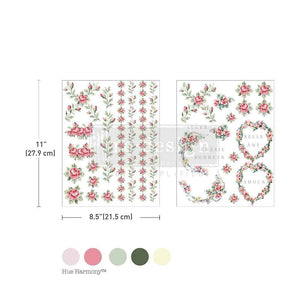 New Redesign with Prima H20 Transfer Nostalgic Blooms