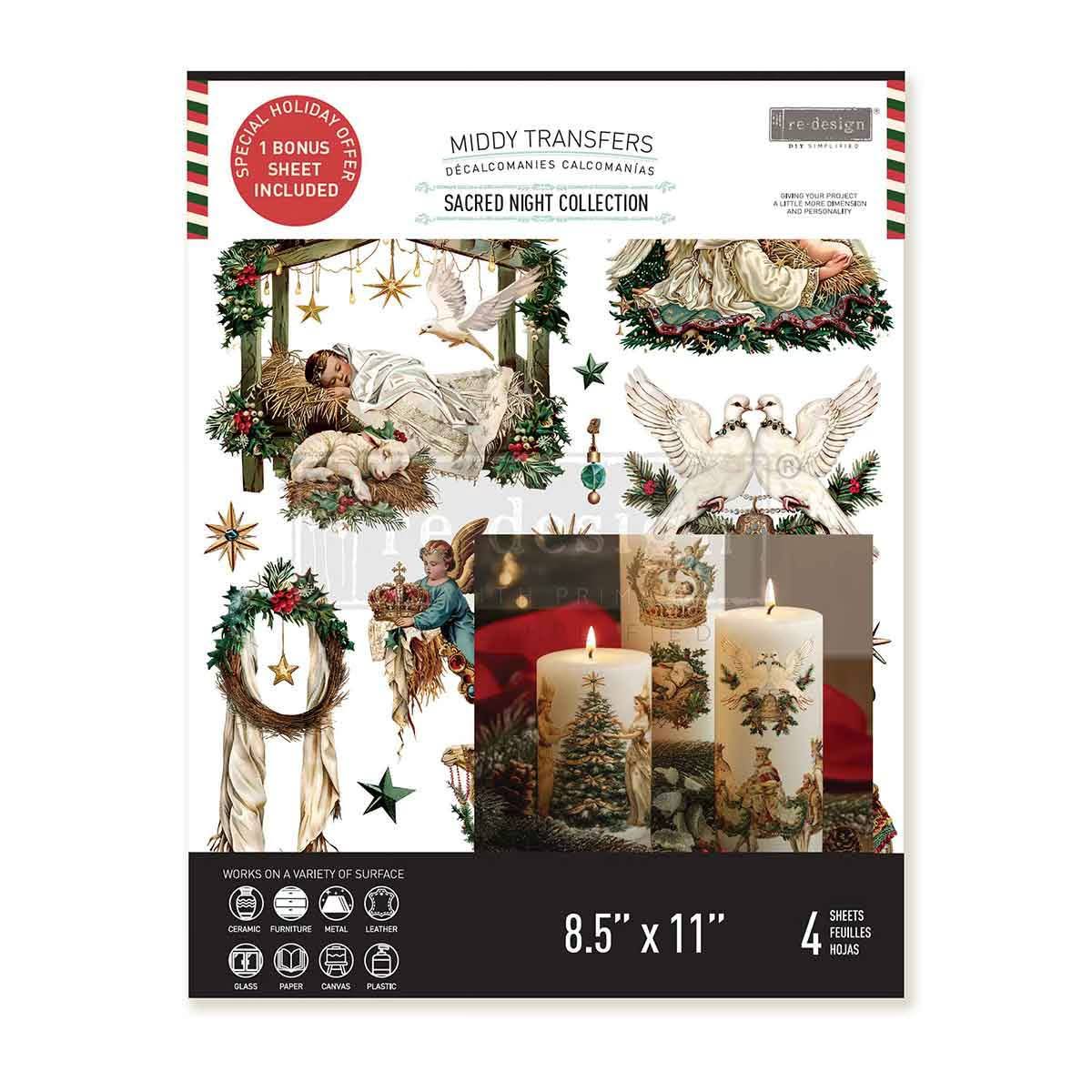 * New* Redesign with Prima Middy Transfer Limited Edition Sacred Night Collection * With free bonus sheet 4 instead of 3
