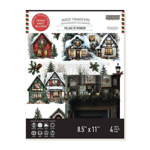 * New* Redesign with Prima Middy Transfer Limited Edition Village of Wonder * With free bonus sheet 4 instead of 3 back in stock