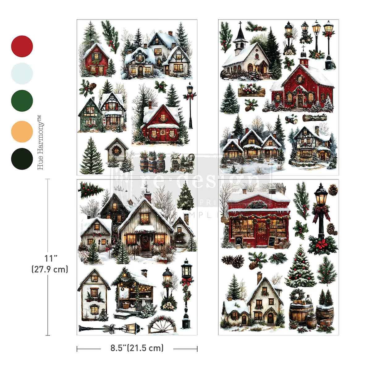 * New* Redesign with Prima Middy Transfer Limited Edition Village of Wonder * With free bonus sheet 4 instead of 3 back in stock