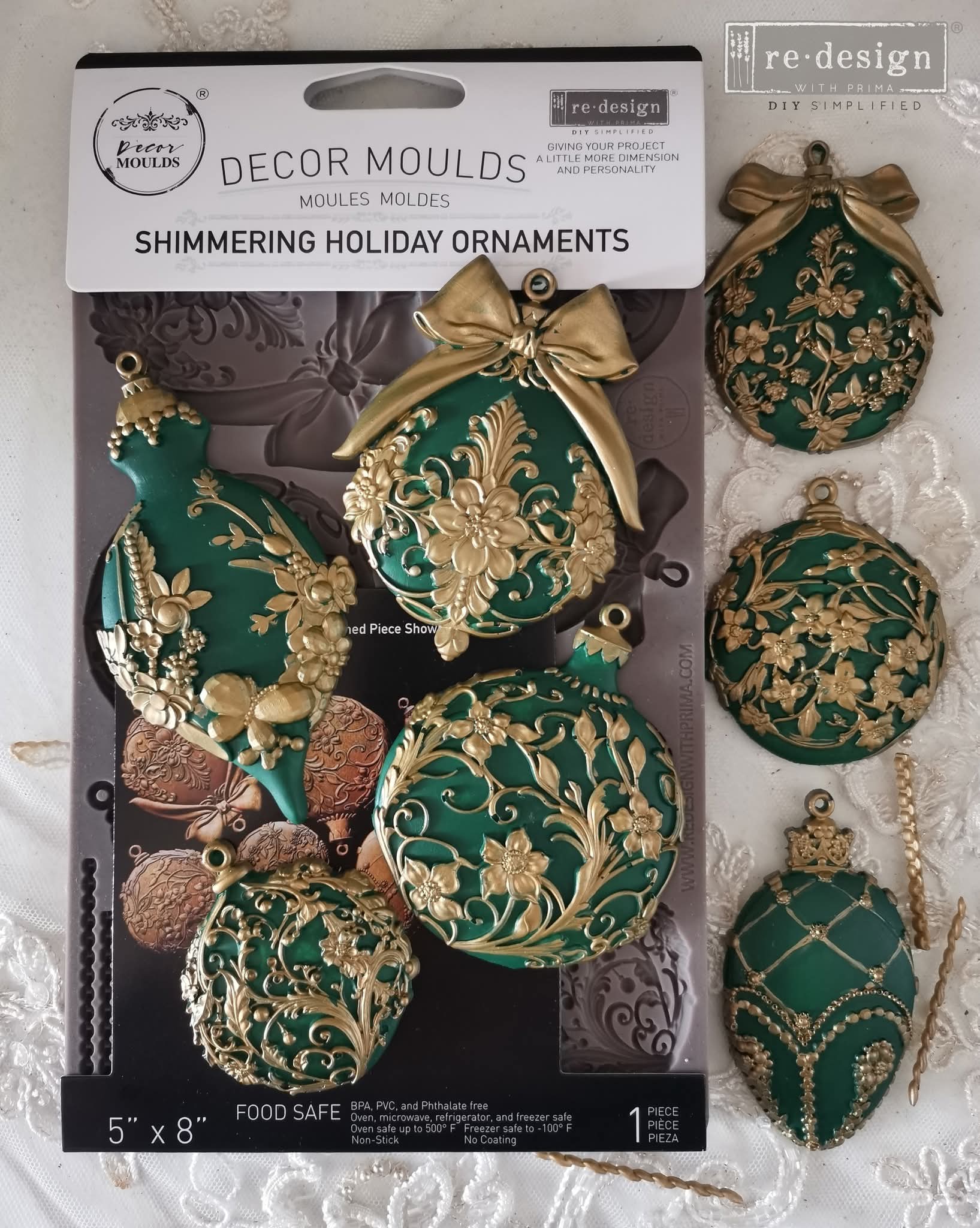 *New* Redesign with Prima mould (Limited Edition) Shimmering Holiday Ornaments
