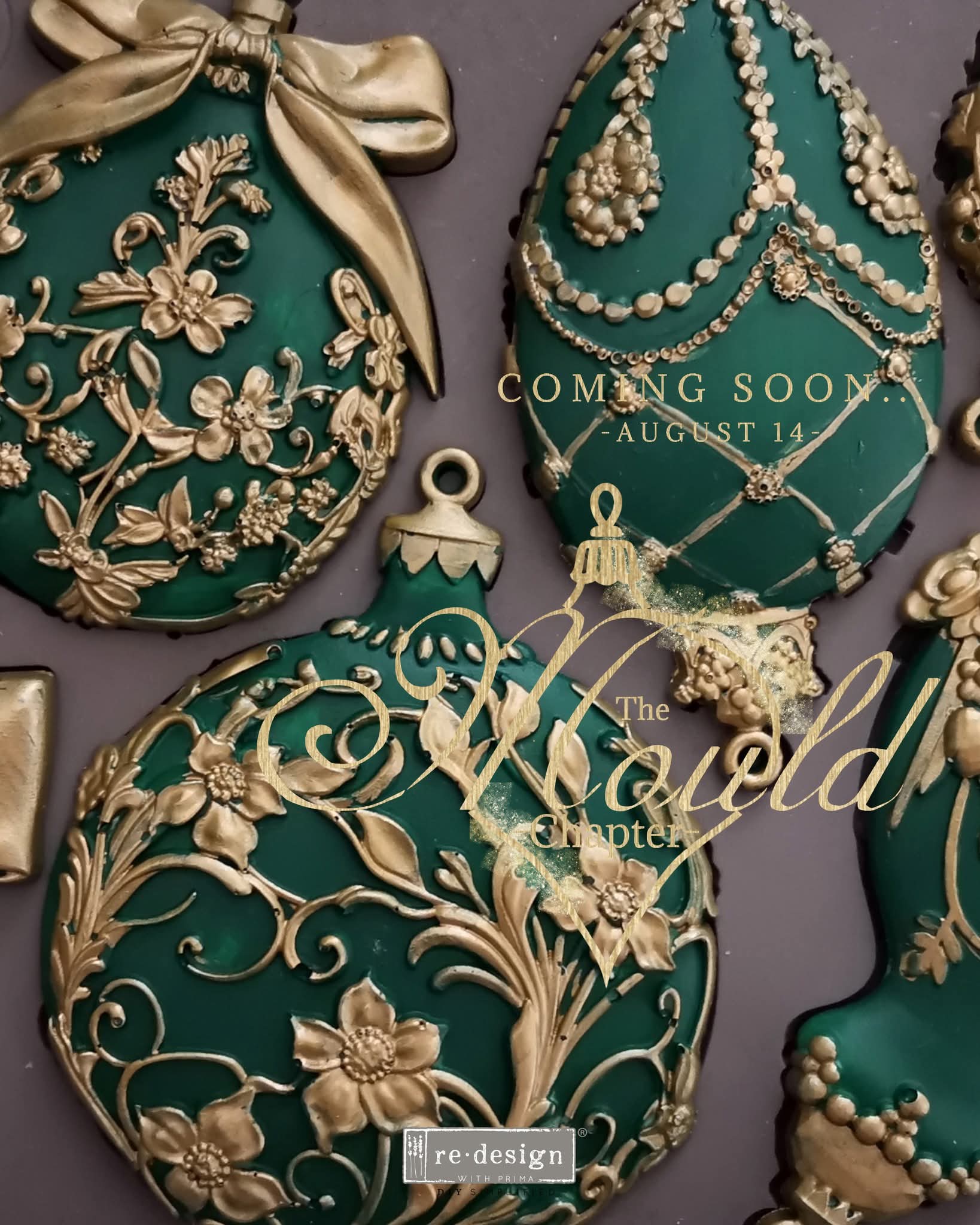 *New* Redesign with Prima mould (Limited Edition) Shimmering Holiday Ornaments