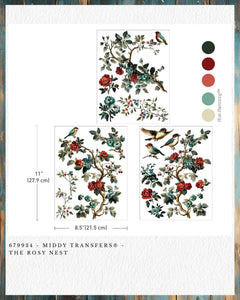* New* Redesign with Prima Middy Transfer Limited Edition The Rosy Nest