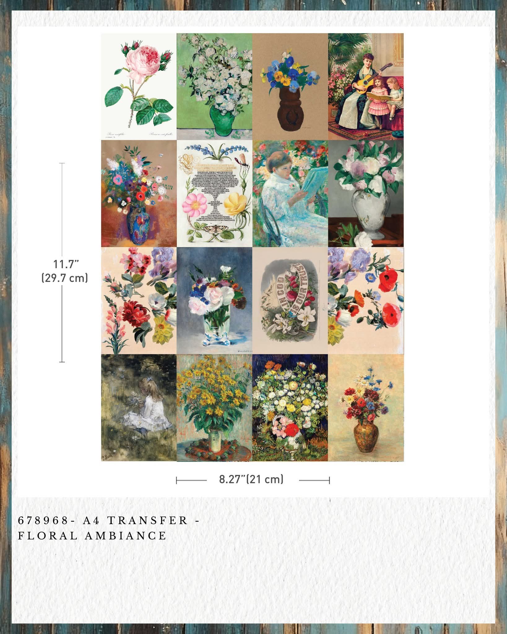 Redesign with Prima New A4 Transfer Floral Ambience (1 Sheet)