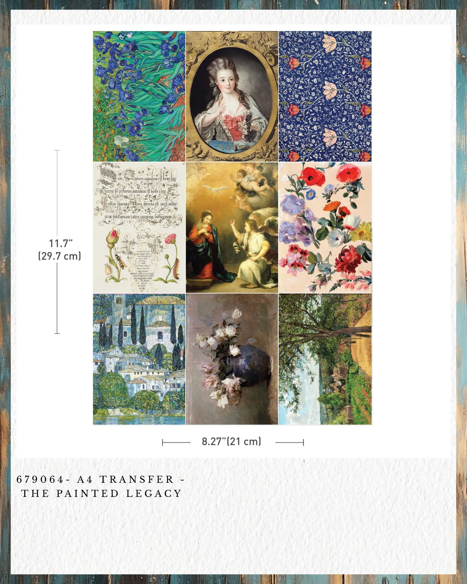 Redesign with Prima New A4 Transfer The Painted Legacy (1 Sheet)