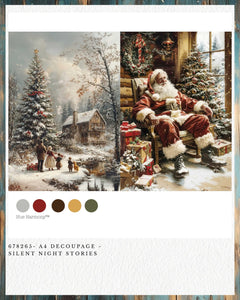 Redesign with Prima New A4 Fiber Decoupage Paper Silent Night Stories (1 Sheet)
