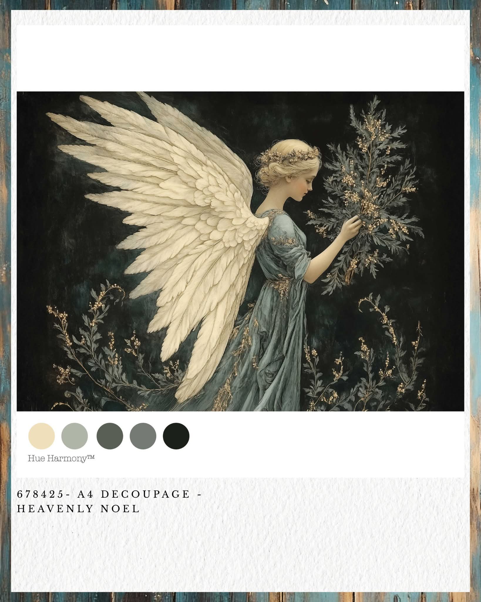 Redesign with Prima New A4 Fiber Decoupage Paper Heavenly Noel (1 Sheet)